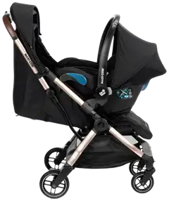 Maxi-Cosi Eva 3 matkarattaat Essential Black/Champagne - 5