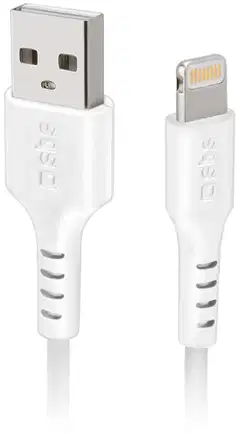 SBS latauskaapeli Usb-A To Lightning 1 M valkoinen - 1
