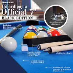 Blackwood Biljardipöytä, 7' Official Black - 4