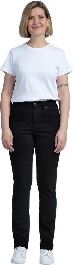 House naisten farkut Straight fit - BLACK WASH - 1