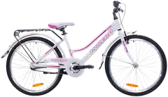 Insera Cindy 24" lastenpyörä 3-vaihdetta runko 35 cm valkoinen - 1