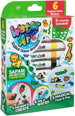 Water Art askartelusetti 6 tussia safari - 2
