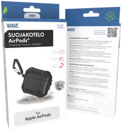 Wave Rugged Suojakotelo, Apple AirPods (3. sukupolvi), Musta - 3