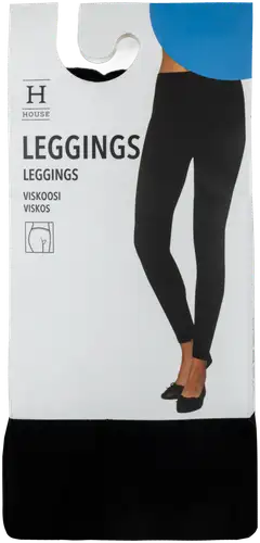 House naisten saumattomat viskoosileggingsit - BLACK - 2