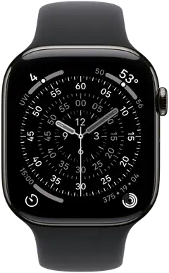 Apple Watch Series 11 GPS + Cellular 46mm titaani kotelo, musta sport ranneke - M/L - MFD24QN/A - 1