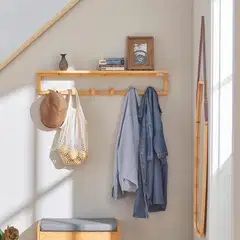 SoBuy seinänaulakko bambu FHK06-N - 2