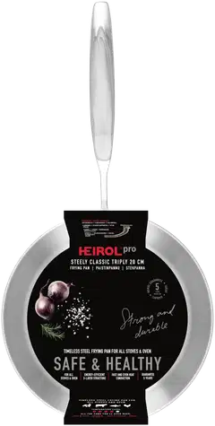 Heirol Paistinpannu 20 cm Steely Classic Triply - 3