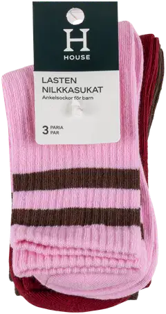 House lasten tennissukat 234H362631 3-pack - Pink/wine - 2