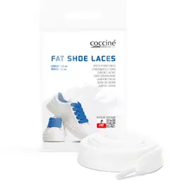 Cocciné fat shoe laces kengännauhat 120 cm white - 1