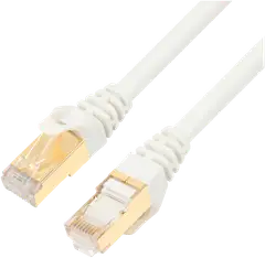 Wave S/FTP CAT7 10Gbit Ethernet LSZH parikaapeli, 5m, Valkoinen - 1