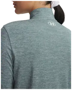Under Armour naisten pitkähihainen treenipaita Tech 1/2 Zip- Twist 1384225 - Jasper Blue - 3
