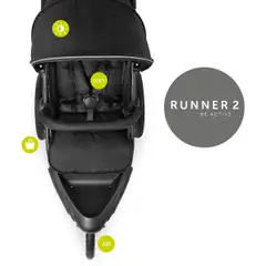 Hauck rattaat Runner 2 musta - 33