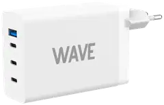 Wave 100W Pikalataava Super Si -verkkolaturi, 3 x USB Type-C + 1 x USB-A, Valkoinen - 1