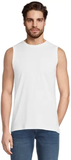 House miesten hihaton t-paita 195HNOS1 - VALKOINEN - 1