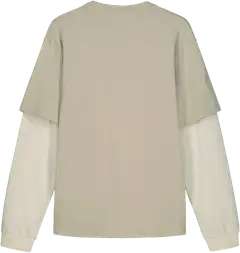 WKLY. miesten trikoopaita double layer 195W312516 - Beige-white - 2