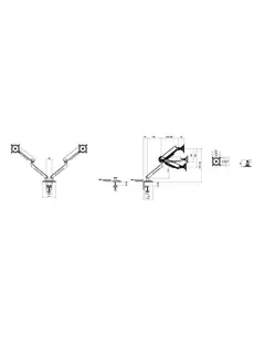 One For All DM8220 RGB Monitorivarsi kahdelle näytölle, valkoinen - 12