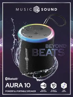 MusicSound Bluetooth kaiutin Aura 10 musta - 2