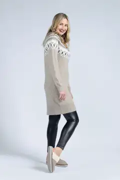 House naisten kirjoneuletunika 213H402502 - Multicolor - 5