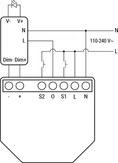 Shelly Dimmer 0/1-10V PM Gen4 - WiFi- ja Zigbee 0-10 V -ohjain - 5