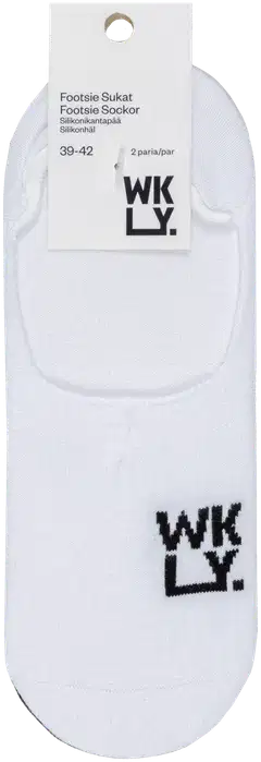 WKLY. unisex footsiesukat 193W062603 2-pack - Black/white - 2