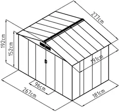 Fornorth pihavarasto, 5.29m2 - 9