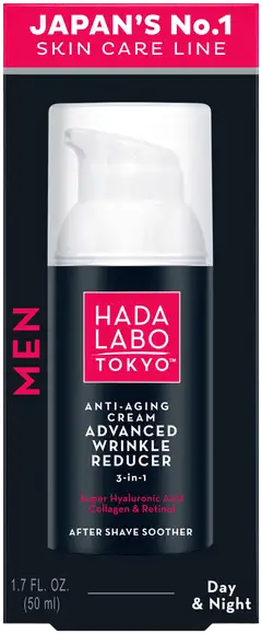 HADA LABO TOKYO MEN Anti-Aging Cream Advanced Wrinkle Reducer -kasvovoide 50ml - 3