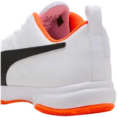 Puma lasten sisäpelikengät Tenaz Jr - Puma White-Puma Black-Orange - 4