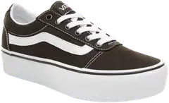 Vans naisten vapaa-ajan jalkine Ward Platform - Black/white - 5