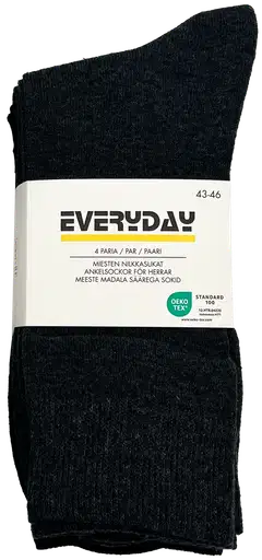 Everyday miesten nilkkasukat BA2025 4-pack - Black/graphite mel - 1