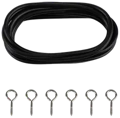 Ihanin verhovaijeri musta 2m - 1