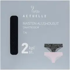 Actuelle naisten alushousut Tai 210A082614 2-pack - Black/Pale lilac - 3