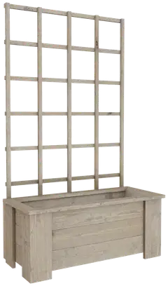 Miljöörakennus köynnösritilälaatikko vaalean harmaa 132 x 30 x 80 cm - 1