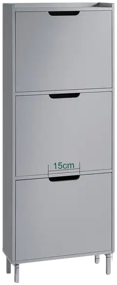 SoBuy kenkäkaappi vaaleanharmaa FSR151-H-HG - 2
