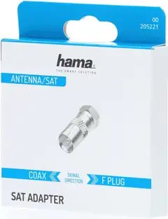 Hama Antennisovite SAT, F-liitin uros - Coax uros - 2