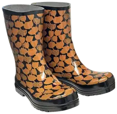 Ratia naisten kumisaapas Ulpukka Brown High - Musta/ruskea - 1