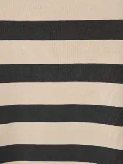 House naisten raidallinen trikoopusero venepääntiellä Rosy - Black&Taupe stripe - 5