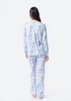 TEX naisten superpehmeä pyjama Sky I291331 - SKY - 3