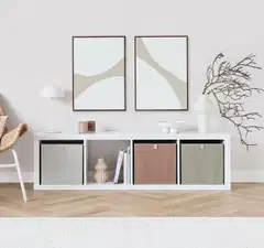 Zeller säilytyslaatikko kuitukangas harmaa - 5