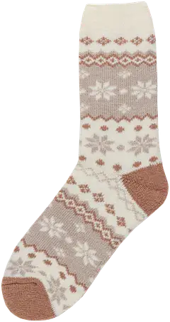 House naisten villasukat 214H322513 - Taupe/off white - 1