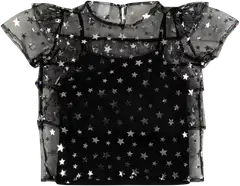 House lasten juhlatoppi röyhelöillä 23TH412621 - Black - 2