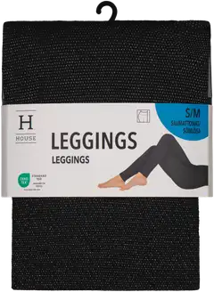 House naisten lurex-leggingsit 118NRMC23 - BLACK - 1