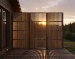 Näkösuoja ritilä, luonnon ruskea, 179x80x2cm - 4