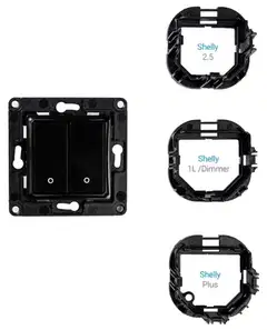 Shelly Seinäkytkin 2 - musta - 2