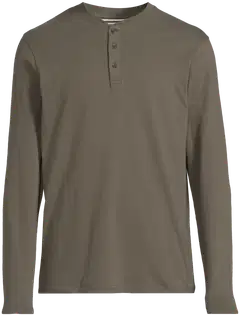 House miesten trikoopusero henley-pääntiellä 195HB28251 - Black olive - 2