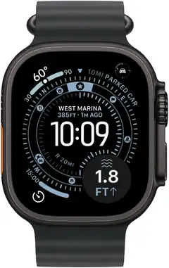 Apple Watch Ultra 3 GPS + Cellular 49mm mustatitaani kotelo, musta Ocean ranneke - MF0J4KS/A - 1