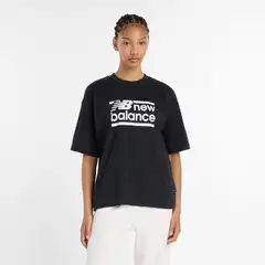 New Balance naisten OZ Graphic t-paita - BLACK - 1