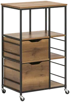 SoBuy keittiösaareke ruskea FKW111-PF - 1
