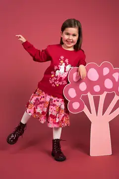 Martinex Muumi lasten collegepaita Niiskuneiti 588748 - burgundi - 4