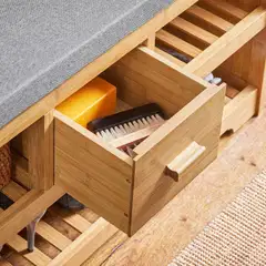 SoBuy kenkäpenkki bambu FSR75-N - 6
