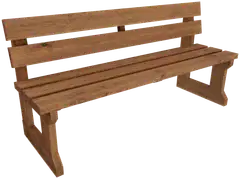 Jämäkkä penkki, luonnon ruskea, 82x170x51cm - 1